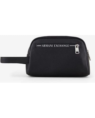 Armani Exchange Semi-rigid Logo Bag - Black