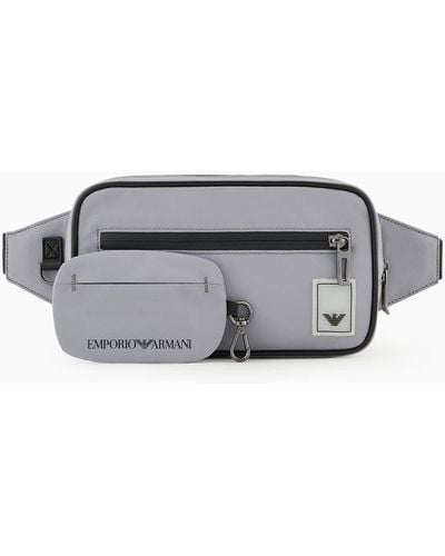 Emporio Armani Travel Essentials Nylon Belt Bag - Gray