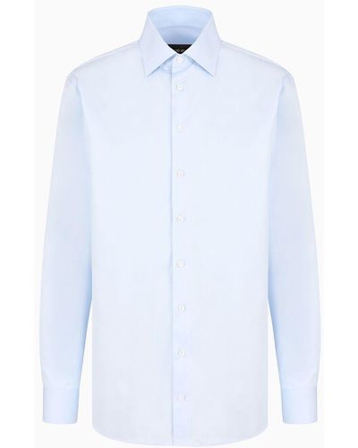 Giorgio Armani Hemd In Regular Fit Aus Luxury-baumwolle - Weiß