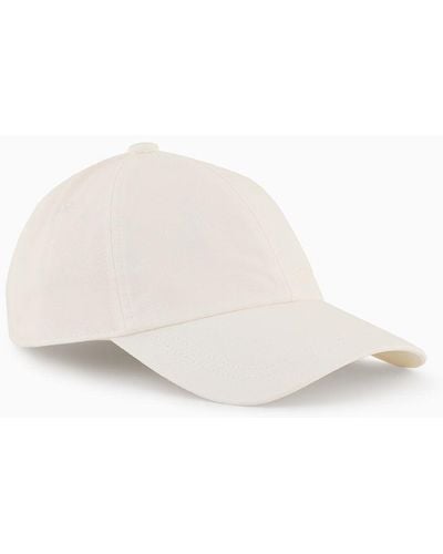 Emporio Armani Cappello Da Baseball Con Ricamo Logo - Bianco