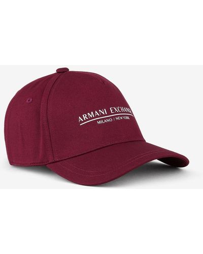 Emporio Armani Cotton Baseball Cap - Red