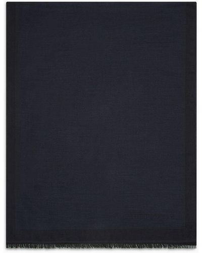 Emporio Armani Wool And Silk Stole - Blue