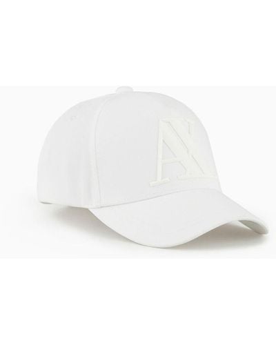 Armani Exchange Armani Exchange - Rubberised Logo Baseball Cap - White