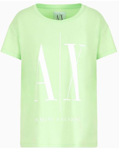 Armani Exchange Icon Logo Boyfriend Fit T-shirt - Green