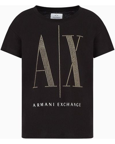 Armani Exchange Regular Fit Jersey T-shirt - Black
