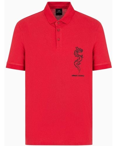Armani Exchange Camisas De Tipo Polo - Rojo