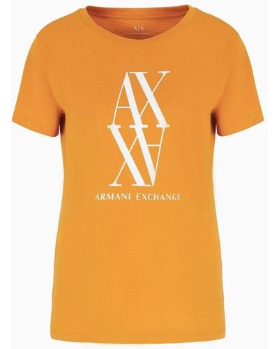 Armani Exchange T-shirt Regular Fit - Arancione