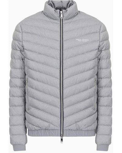 Armani Exchange Milano New York Puffer Jacket - Gray