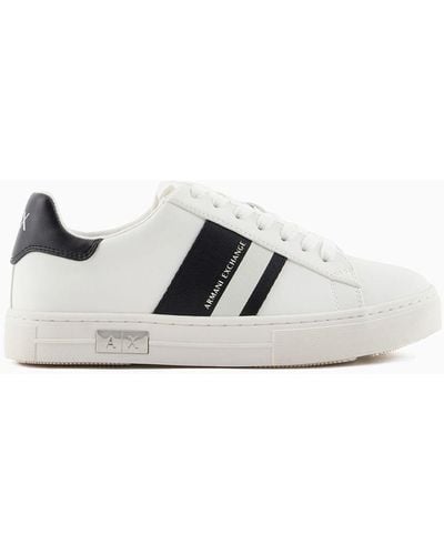Armani Exchange Sneakers With Contrasting Details - White