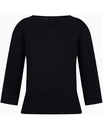 Armani Exchange Maglione Armani Sustainability Values - Nero