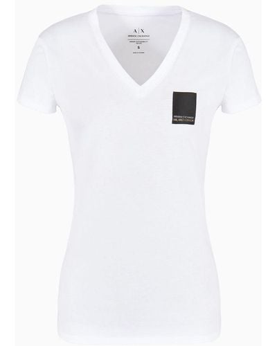 Armani Exchange Camisetas De Corte Entallado - Blanco