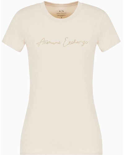 Armani Exchange Camisetas De Corte Entallado - Blanco