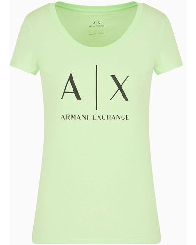 Armani Exchange Slim Fit Cotton Logo T-shirt - Green