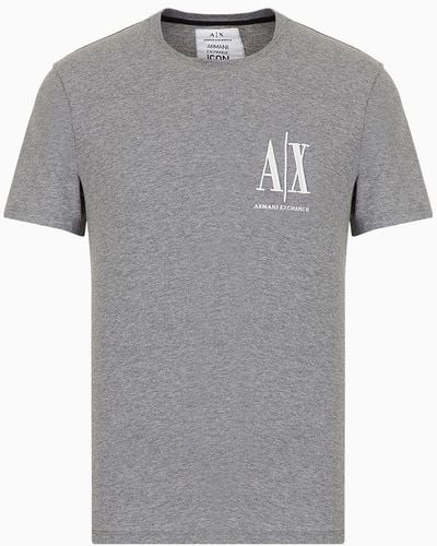 Armani Exchange Camiseta De Punto Regular Fit - Gris