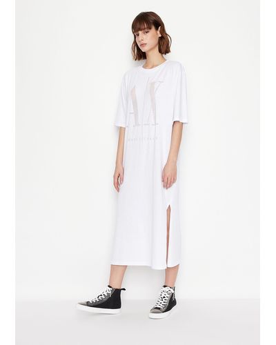 Armani Exchange Langes Kleid - Weiß