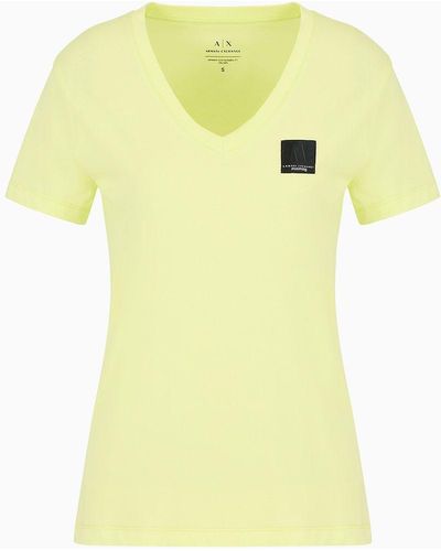 Armani Exchange Camisetas De Corte Estándar - Amarillo