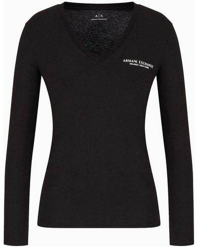 Armani Exchange Long-sleeved T-shirt - Black