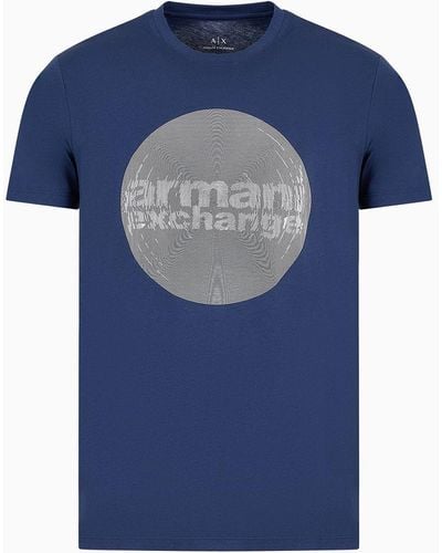 Armani Exchange Camisetas De Corte Entallado - Azul