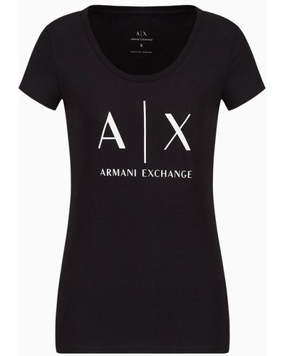 Armani Exchange • SLIM FIT T-SHIRT AUS PIMA-BAUMWOLLE - Schwarz