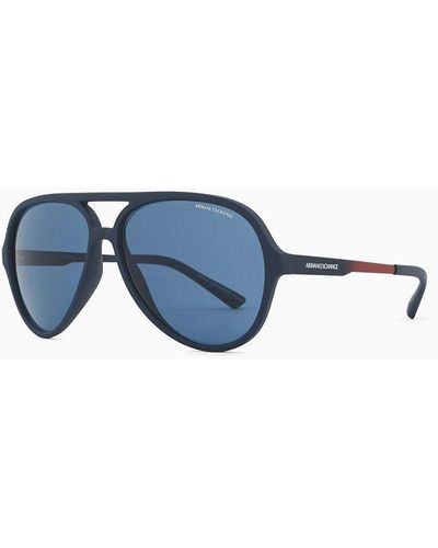 Armani Exchange Pilot Sunglasses - Blue