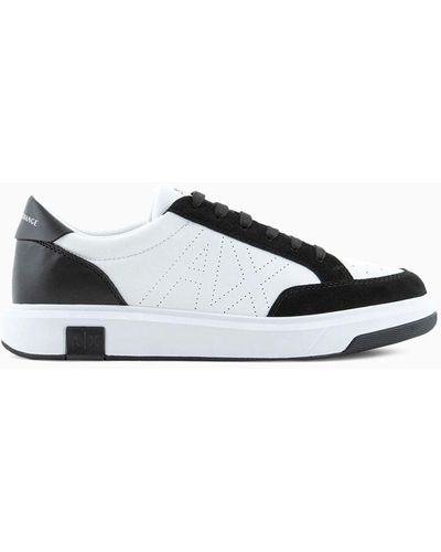 Armani Exchange Sneakers With Suede Inserts - White
