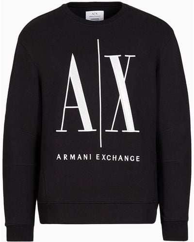 Armani Exchange Sweatshirt Mit Aufdruck - Schwarz