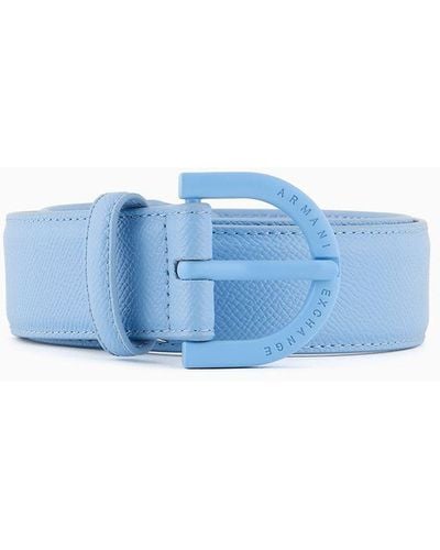Armani Exchange Belt With Tone-on-tone Buckle - Blue