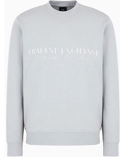 Armani Exchange Milano New York Crew Neck Sweatshirt - White