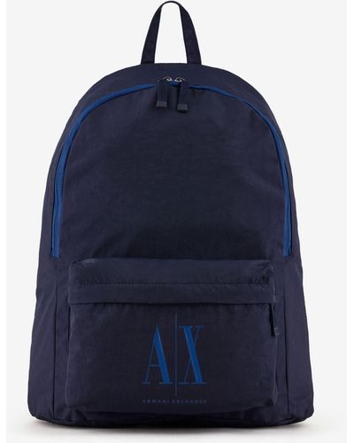 Armani Exchange Icon Logo Backpack - Blue
