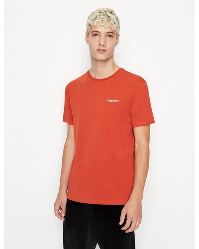 Armani Exchange Regular Fit Cotton T-shirt - Orange