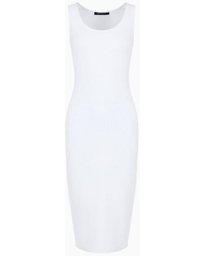 Armani Exchange Midi Bodycon Dress - White