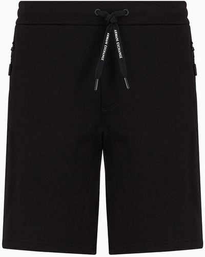 Armani Exchange Milano New York Fleece Shorts - Black
