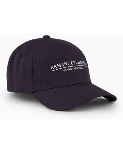 Armani Exchange Sombrero Con Visera - Azul