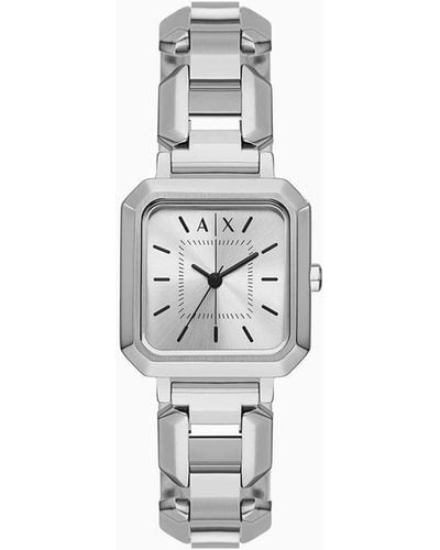 Armani Exchange Three-hand Stainless Steel Watch - White