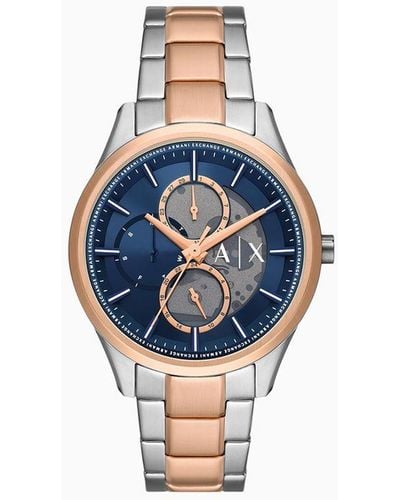 Armani Exchange Multifunction Two-tone Stainless Steel Watch - Blue