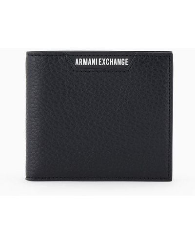 Armani Exchange Official Store Cartera Plegable De Material Reciclado Asv - Negro