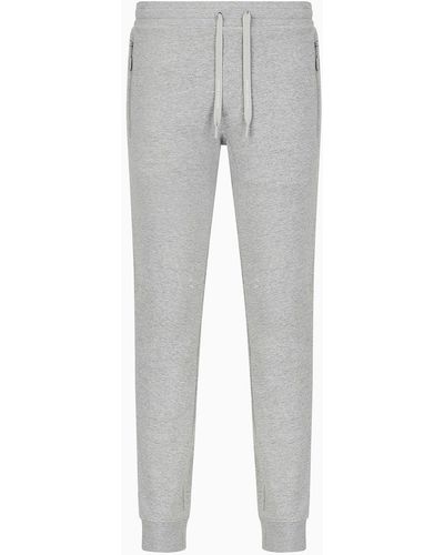 Armani Exchange Pantalon de survêtement en molleton de coton - Gris