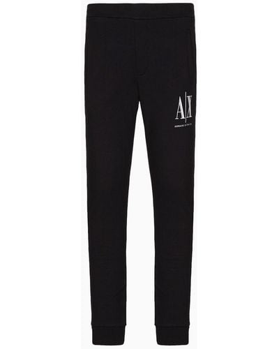 Armani Exchange Chino Trousers In Gabardine - Black