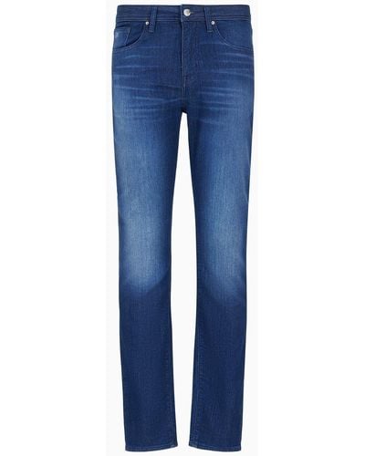 Armani Exchange Jeans J14 Skinny Fit In Comfort Denim - Blu