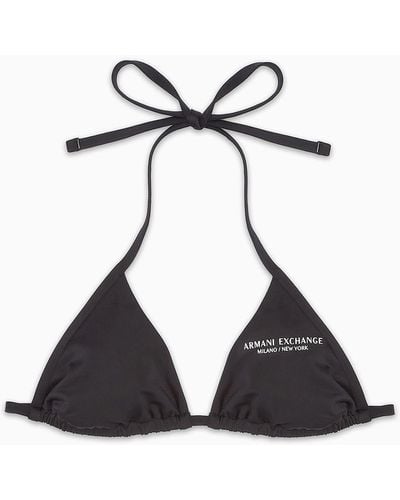 Armani Exchange Bikini Tops - Black