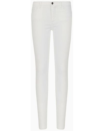 Armani Exchange Armani Exchange - J01 Super Skinny Stretch Denim Jeans - White