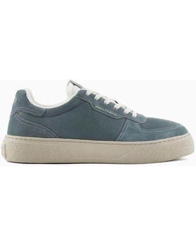 Armani Exchange Sneakers With High Sole - Blue
