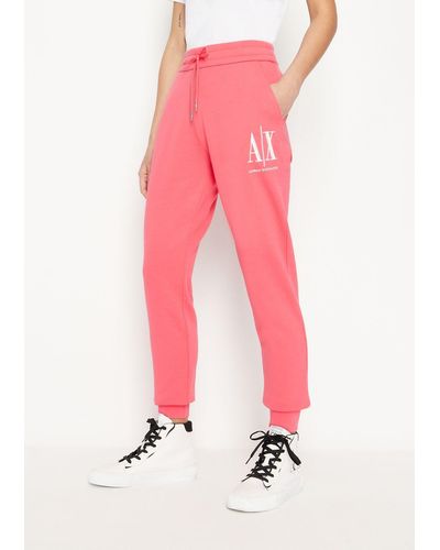 Armani Exchange Icon Logo Sweatpants - Pink