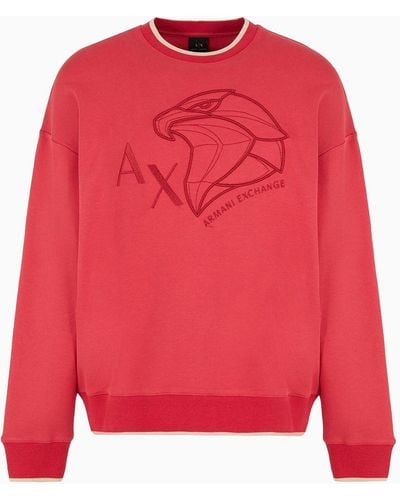 Armani Exchange Crewneck Sweatshirt With Embroidered Tiger