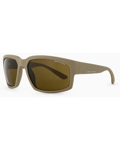 Armani Exchange Rectangular Folding Sunglasses - Green