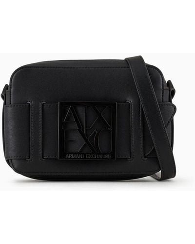 Armani Exchange Étui Pour Appareil Photo Avec Bandoulière Réglable - Noir