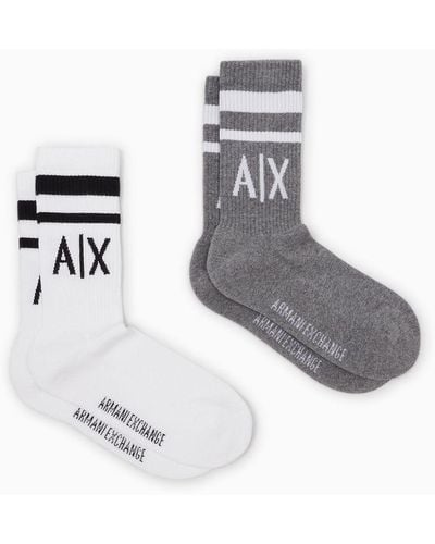 Armani Exchange Socken Aus Baumwolle - Weiß