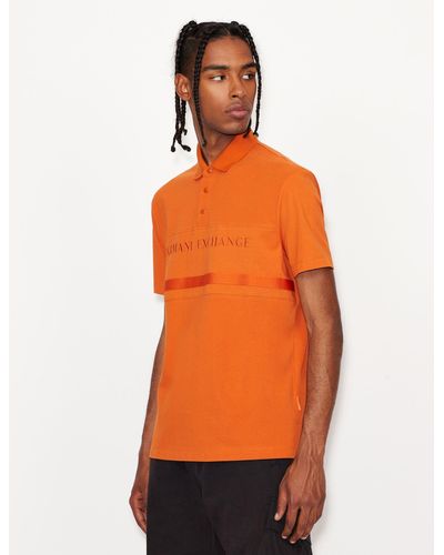 Armani Exchange Short Sleeves Polo - Orange