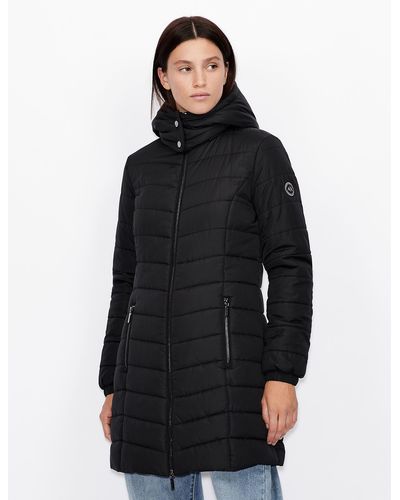 Armani Exchange Puffer Coat - Black