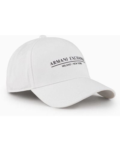 Armani Exchange Sombrero Con Visera - Blanco